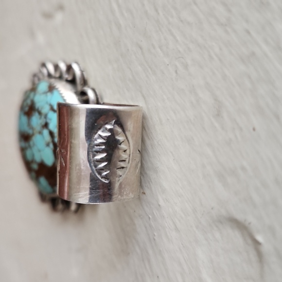 Stunning NWOT Native American Navajo Turquoise & Sterling Large Pendant 🩵🤎 - Picture 4 of 11